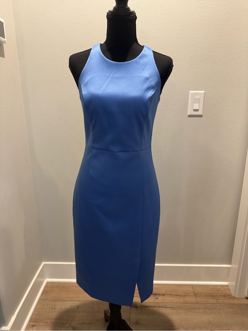 Banana Republic Size 0 Blue Sleeveless Sheath Pencil Dress Career Work